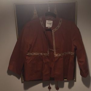 MADEWELL Rust Colored Babydoll Jacket